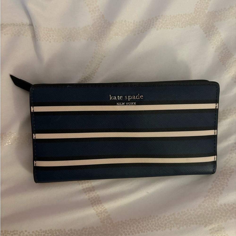 Kate Spade striped button wallet